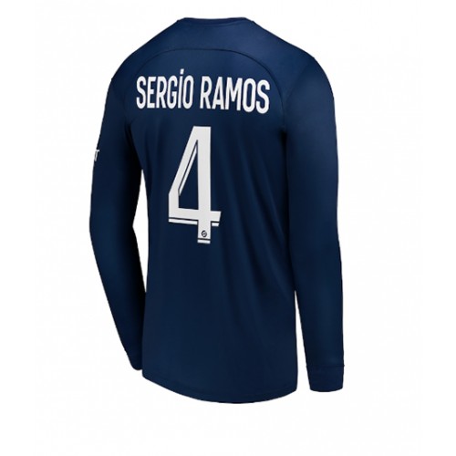 Paris Saint-Germain Sergio Ramos #4 Hemmatröja 2022-23 Långärmad Paris Saint-Germain Sergio Ramos #4 Hemmatröja 2022-23 Långärmad